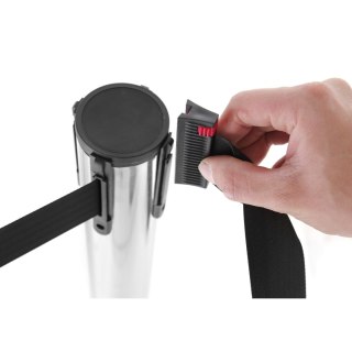 Słupek odgradzający z wyciąganą zwijaną taśmą dł. 2.7m bez podstawy wys. 93cm - Hendi 810422 Hendi