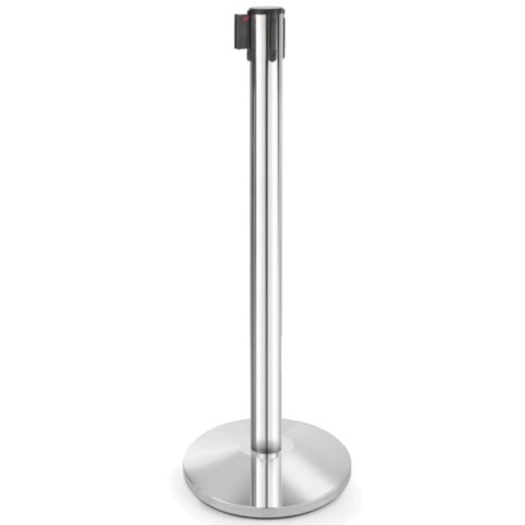 Słupek odgradzający z wyciąganą zwijaną taśmą dł. 2.7m bez podstawy wys. 93cm - Hendi 810422 Hendi