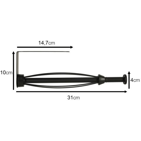 Wieszak uchwyt na ręcznik papierowy kuchenny obrotowy loft czarny Kik Sp. z o. o. Sp. k.