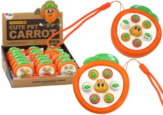 Mini Gra Zręcznościowa Wac A Mole Marchewki Pomarańczowa LEAN Toys