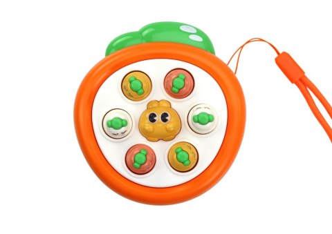 Mini Gra Zręcznościowa Wac A Mole Marchewki Pomarańczowa LEAN Toys
