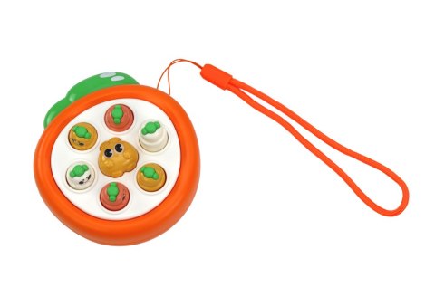 Mini Gra Zręcznościowa Wac A Mole Marchewki Pomarańczowa LEAN Toys