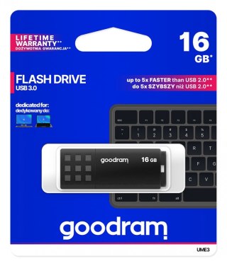 Pendrive UME3 16GB USB 3.0 Czarny GOODRAM
