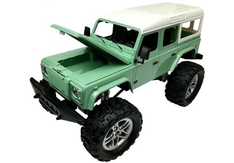 Auto Zdalnie Sterowane Land Rover Defender D110 R/C Zielony 7.5 km/h 1:14 2.4G Double E
