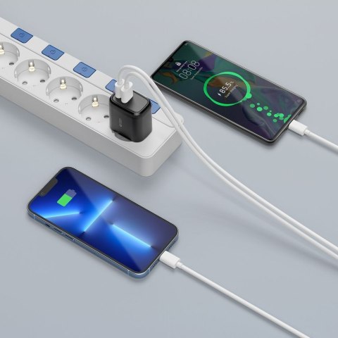 Ładowarka sieciowa USB-C PD 20W / USB-A QC 3.0 - czarna Tech-Protect