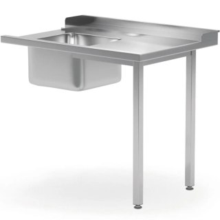 Stół załadowczy do zmywarek ze zlewem 1200 x 700 x 850 mm - PRAWY Hendi