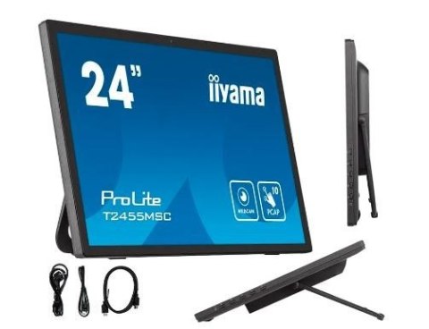 Monitor dotykowy 24 cale T2455MSC-B1 POJ.10PKT.IPS,HDMI,DP,USB3.0,CAM,MIC IIYAMA