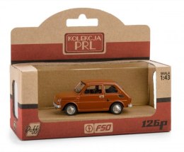 Pojazd PRL Fiat 126p Brązowy Daffi