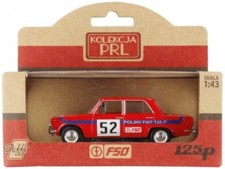 Pojazd PRL Fiat 126p Rally czerwony Daffi