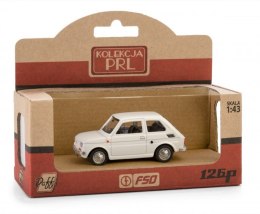 Pojazd PRL Fiat 126p biały Daffi