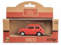 Pojazd PRL Fiat 126p czerwony Daffi