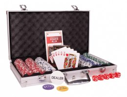 Żetony do Pokera w walizce aluminiowej 300 sztuk Cartamundi