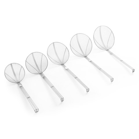 Cedzak sitko do smażenia w głębokim oleju ze stali nierdzewnej śr. 240 mm - Hendi 640807 Hendi