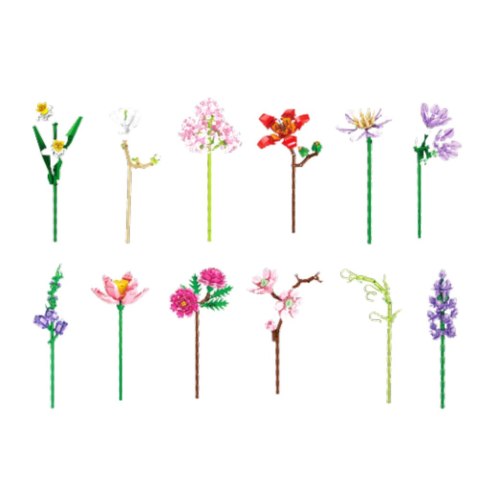 Klocki Konstrukcyjne Pojedynczy Kwiat Dekoracyjny 87-227 el. LEAN Toys