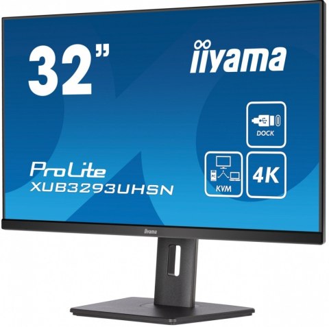 Monitor ProLite XUB3293UHSN 31.5 cala XUB3293UHSN-B5 IPS,4K,USB-C DOCK,KVM,SLIM,2x3W,RJ45 IIYAMA