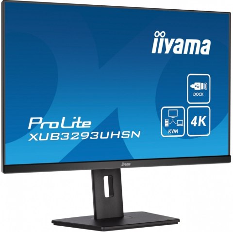 Monitor ProLite XUB3293UHSN 31.5 cala XUB3293UHSN-B5 IPS,4K,USB-C DOCK,KVM,SLIM,2x3W,RJ45 IIYAMA