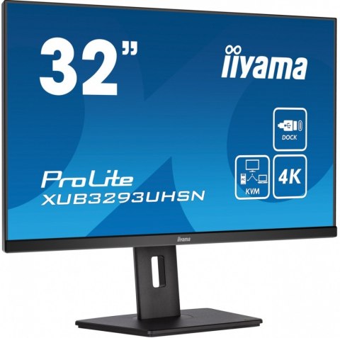 Monitor ProLite XUB3293UHSN 31.5 cala XUB3293UHSN-B5 IPS,4K,USB-C DOCK,KVM,SLIM,2x3W,RJ45 IIYAMA