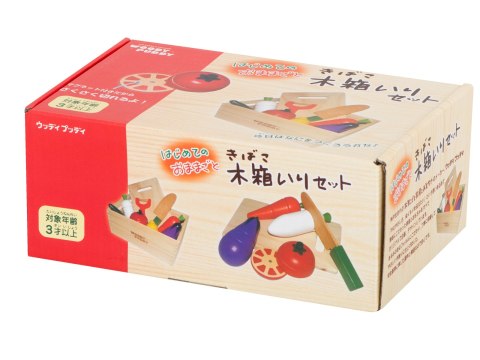Warzywa drewniane do krojenia na magnes w skrzynce + akcesoria Kik Sp. z o. o. Sp. k.