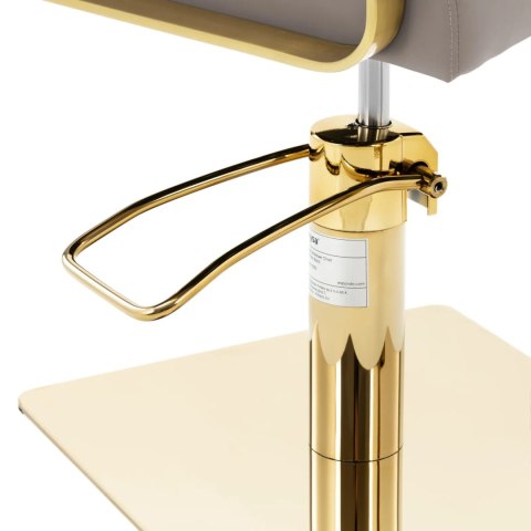 Fotel fryzjerski barberski kosmetyczny z podnóżkiem Physa OTLEY - beżowo - złoty Physa