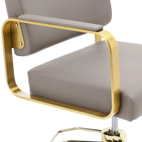 Fotel fryzjerski barberski kosmetyczny z podnóżkiem Physa OTLEY - beżowo - złoty Physa