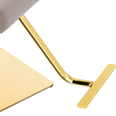 Fotel fryzjerski barberski kosmetyczny z podnóżkiem Physa OTLEY - beżowo - złoty Physa