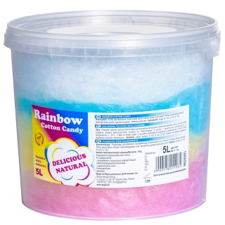 Kolorowa tęczowa wata cukrowa Rainbow Cotton Candy 5L Bartpol