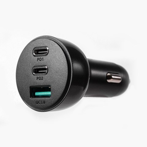 Ładowarka samochodowa do zapalniczki 3 porty USB i 2x USB-C 70W - czarna JOYROOM