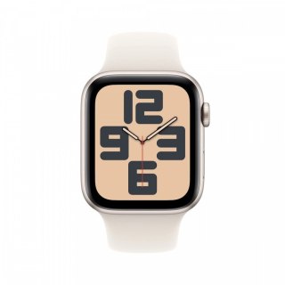 Watch SE GPS, koperta 44 mm z aluminium w kolorze księżycowej poświaty z paskiem sportowym w kolorze księżycowej poświaty - rozm Apple