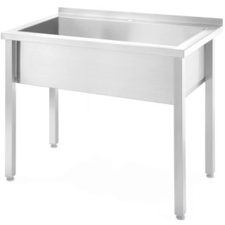 Basen zlew gastronomiczny jednokomorowy spawany Budget Line STAL 1000 x 600 x 850 cm - Hendi 816714 Hendi