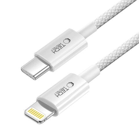 Kabel przewód USB-C - iPhone Lightning PD 27W 3A 100 cm - szary Tech-Protect