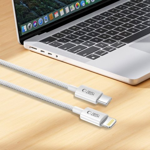Kabel przewód USB-C - iPhone Lightning PD 27W 3A 100 cm - szary Tech-Protect