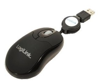 Mini myszka USB z rozwijanym kablem LogiLink