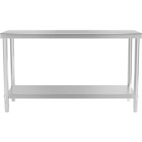 Stół blat roboczy centralny stalowy z półką 150 x 60 cm do 230 kg Royal Catering