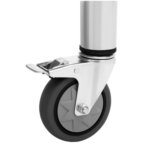 Stół blat roboczy na kółkach 2 poziomy 60 x 60 cm STAL do 120 kg Royal Catering