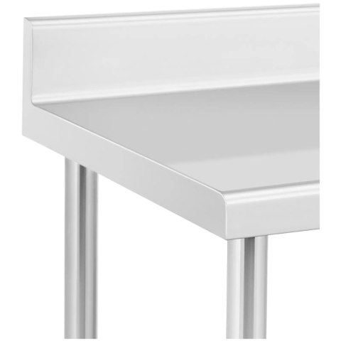 Stół blat roboczy na kółkach z rantem 2 poziomy 60 x 60 cm STAL do 120 kg Royal Catering