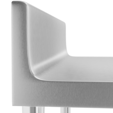 Stół blat roboczy stalowy nierdzewny przyścienny z rantem i półką 80x60cm Royal Catering