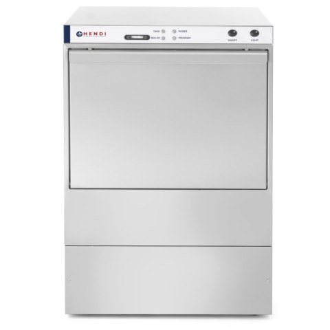 Zmywarka barowa do naczyń szybka i oszczędna + dozownik + pompa spustowa kosz 50x50cm 230V Hendi