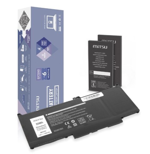 Bateria MXV9V do Dell Latitude 5300 5310 7300 7400 7200 mAh (55 Wh) 7.6V (7.4V) Mitsu