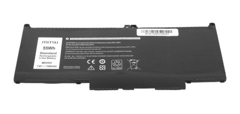 Bateria MXV9V do Dell Latitude 5300 5310 7300 7400 7200 mAh (55 Wh) 7.6V (7.4V) Mitsu