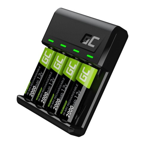 Ładowarka VitalCharger + 4x akumulatory AA 2000mAh Green Cell