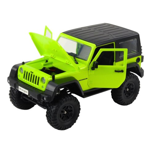Auto Terenowe Zdalnie Sterowane RC Jeep Wrangler Rock Crawler Zielony 1:14 Double E