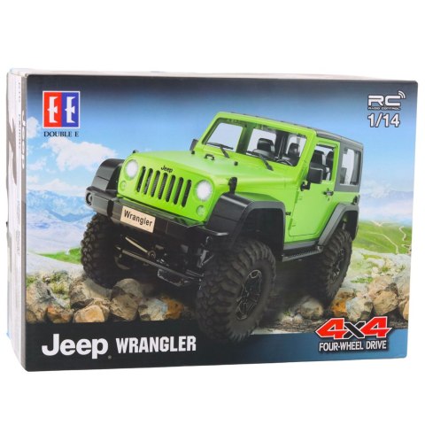 Auto Terenowe Zdalnie Sterowane RC Jeep Wrangler Rock Crawler Zielony 1:14 Double E