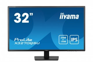 Monitor 32 cale X3270QSU-B1 IPS,WQHD,HDMI,DP,100Hz,250cd,3ms,2x2W, 3xUSB(3.2),FlickerFree,VESA IIYAMA