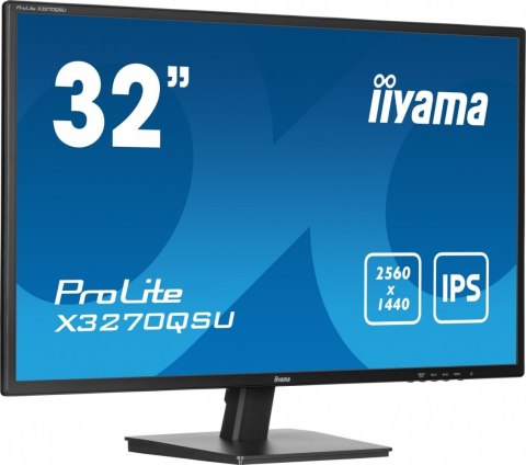 Monitor 32 cale X3270QSU-B1 IPS,WQHD,HDMI,DP,100Hz,250cd,3ms,2x2W, 3xUSB(3.2),FlickerFree,VESA IIYAMA