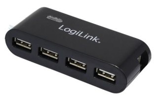 HUB USB 2.0 4-portowy z zasilaczem, czarny LogiLink