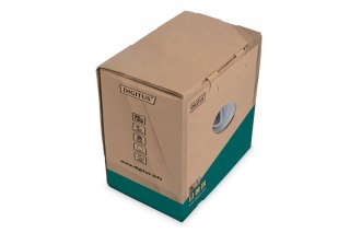 Kabel teleinformatyczny instalacyjny kat.5e, U/UTP, Eca, drut, AWG 24/1, PVC, 305m, szary, karton Digitus