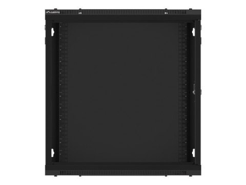 Szafa instalacyjna wisząca 19 12U 600X450mm czarna (drzwi szklane) Lanberg