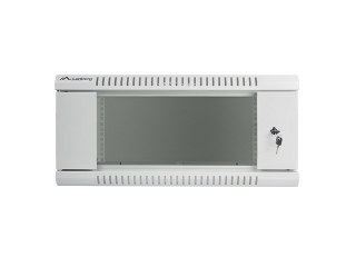 Szafa instalacyjna wisząca 19 cali 4U 600X450mm szara (drzwi szklane) Lanberg
