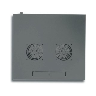 Szafka wisząca ECO 19cali 6U/450mm szklane drzwi zmontowana czarna Techly