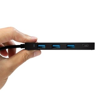 Hub USB-C 3.1 4-porty ultra slim, czarny LogiLink